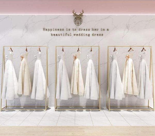 

hangers & racks wedding shop display rack white dress cheongsam hanfu studio