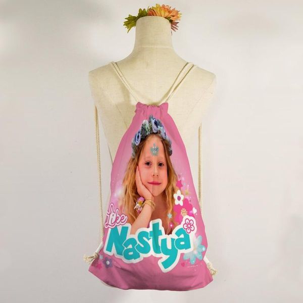 

backpack canvas bag drawstring pocket shopping student cloth
