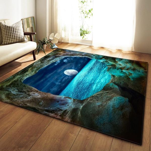 

carpets nordic soft flannel 3d printed area rugs parlorocean tunnel mat anti-slip large rug carpet for living room decor