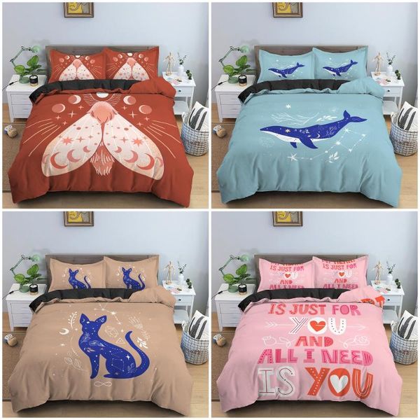 

bedding sets animal pattern set cartoon soft duvet cover king  size bedclothes with pillowcase comforter home decor