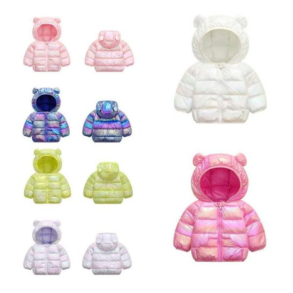 

down coat 1-5 years baby girls jacket kids boys light coats with ear hoodie girl clothes infant children's clothing for, Blue;gray