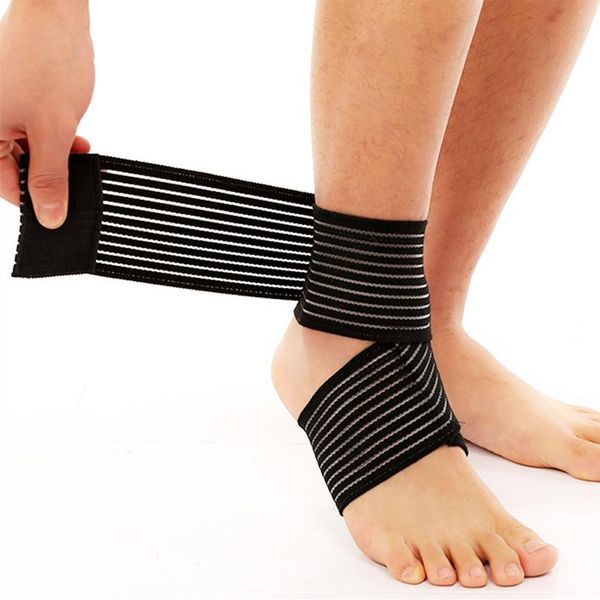 

ankle support 75cm length bandage adjustable sports safety elastic brace pad foot protection drop, Blue;black