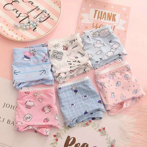 

girls' thin ice silk shorts sweet traceless leggings pure cotton, Black;pink