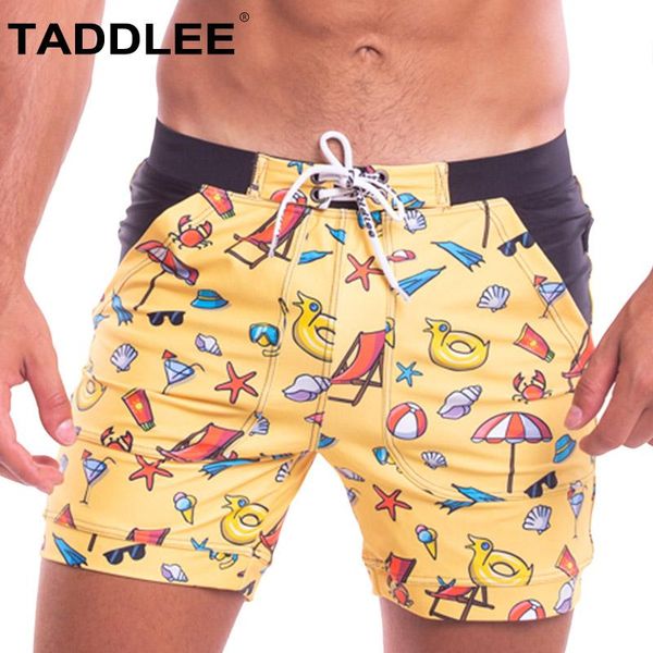 

taddlee brand swimwear men square cut swimsuits swimming boxer briefs bikini bathing suits gay surf board shorts trunks men's, White;black