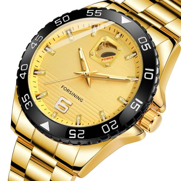 

wristwatches forsining men's gear auto mechanical watches gift box ship, Slivery;brown