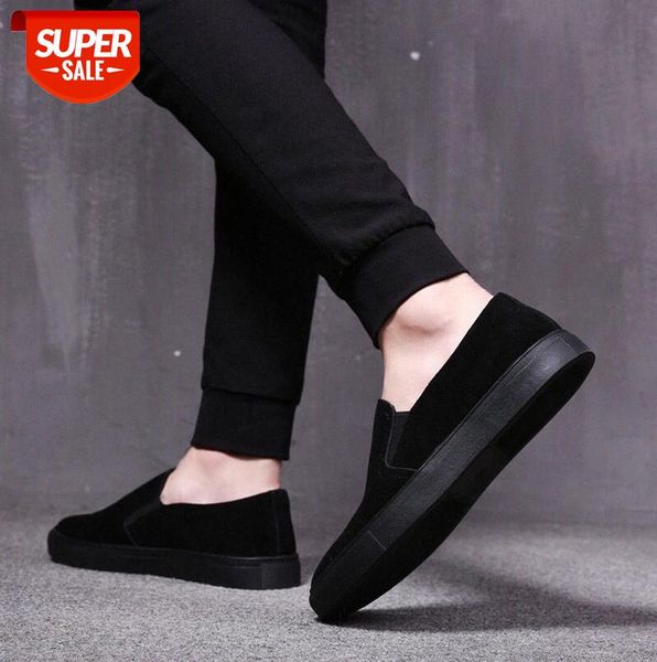 

men's shoes, all-match loafers, casual korean version of sneakers, a pedal lazy, plus velvet, warm cotton shoes #jk9m