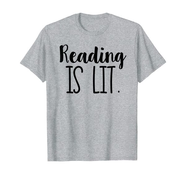 

reading is lit t-shirt literature love reading, White;black