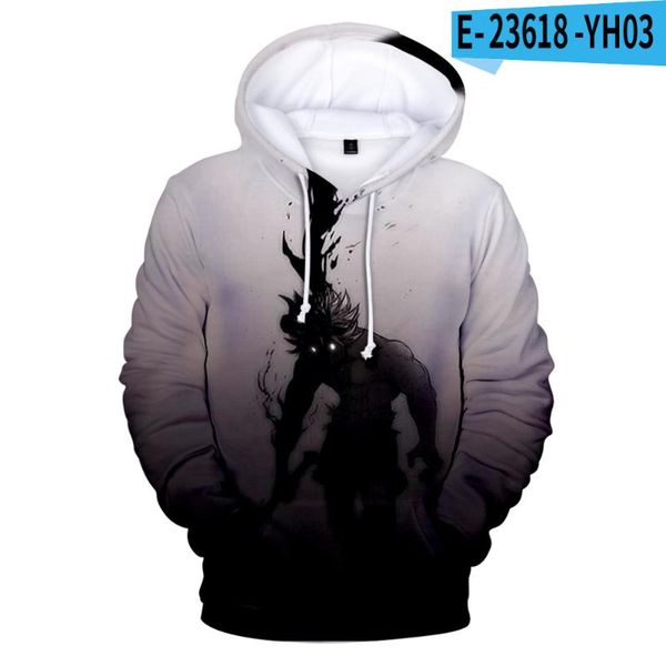 

men's hoodies & sweatshirts anime black clover hoodie fashion harajuku men's/women's 3d pullovers boys/girls street japanese