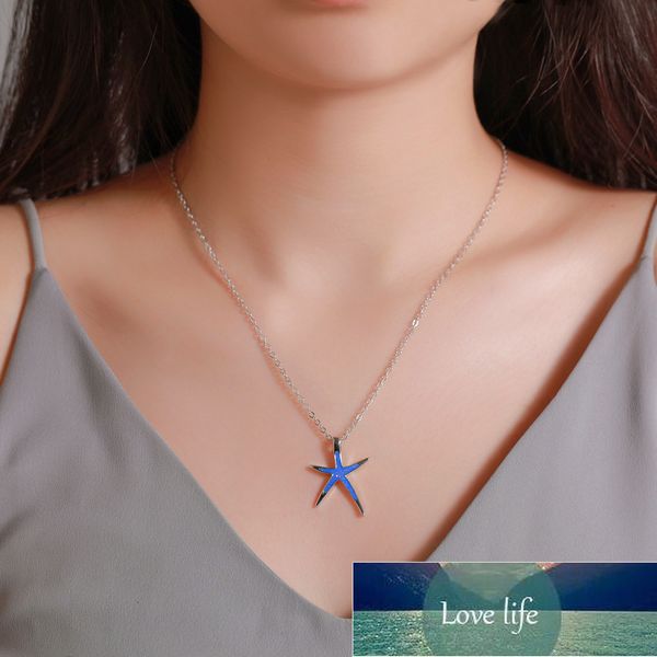 Мода океан стиль моря звезда кулон ожерелье изысканные женские свадьбы цепи ключицы креативные леди пляж вечеринка украшения подарок на фабрике цена эксперт