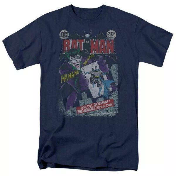 

dc batman #251 distressed t shirt mens licensed dc comics tee navy, White;black