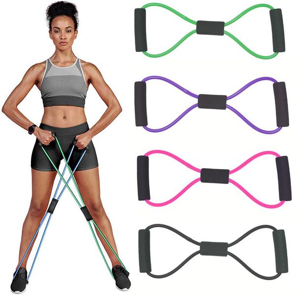 

resistance bands 8 word chest expander rope elastic fitness gym workout equipment rubber band for yoga