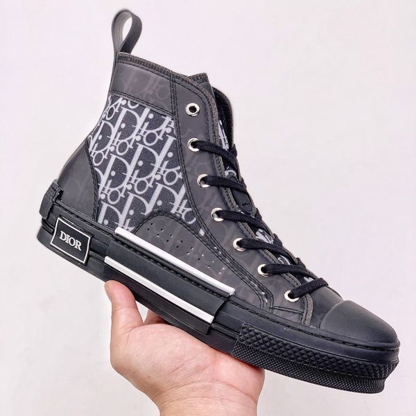 

oblique b23 bee shoes homme designer kaws by kim jones transparent printed high-sneakers cd casual trainer skateboard eur36-45, Black