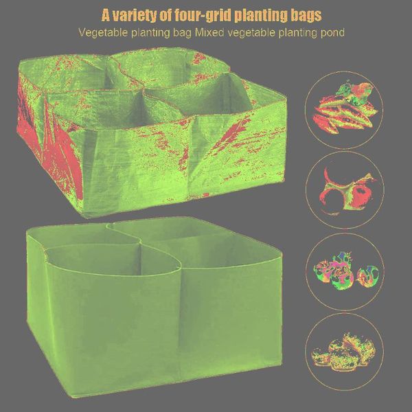 

planters & pots planting bag 4 grids square garden planter pocket mini portable vegetable growing for potato tomato flowers carrot onion