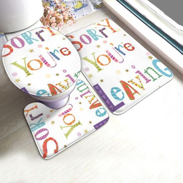 

sorry you are leaving bathroom antiskid padthree piece floor mat set bath mats