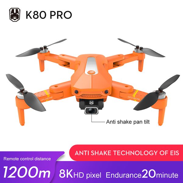 K80 Pro Drones 4K HD Camera Profissional Fotografia Aérea Motor Brushless Motor Dobrável Quadcopter Drone RC Distância 1.2km