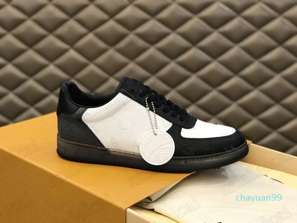 

2021 hi-sneakers mens designer 2021ss high-boots monograms canvas leather embossed low platform show party wedding, Black