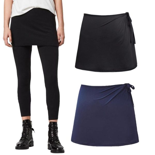 

skirts women drawstring skirt extender a-line half extended shirt, Black