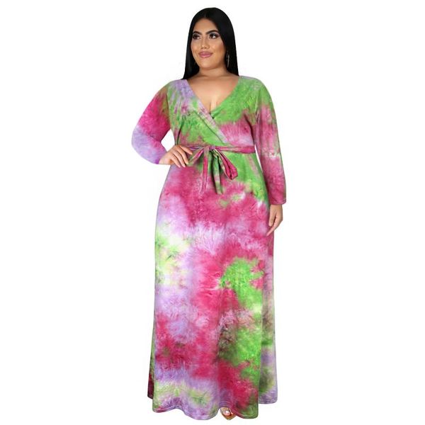 

african dresses for women 2021 spring long sleeve printing plus size dress clothes l-5xl ethnic clothing, Red