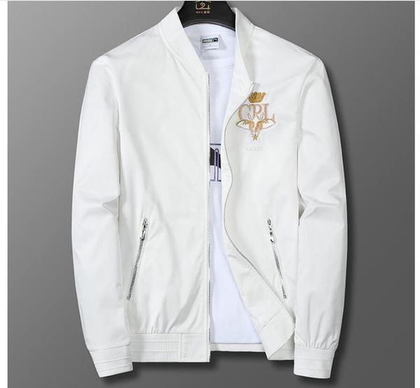 

autumn jacket new embroidery men's jacket youth jacket casual fashion loose-fitting jackets men outerwear & coats, Black;brown