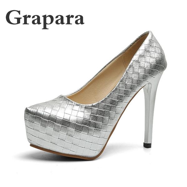 

grapara 2021 women fashion heel concise shallow mouth shoes peep toe thin heels pumps wedding party super high 12cm dress, Black