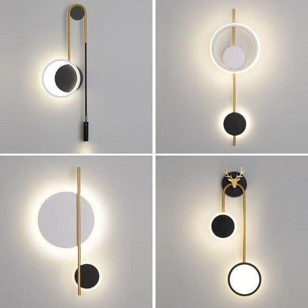

wall lamp nordic interior light home decor bedroom livingroom becoration indoor lighting simplicity ac85-265v