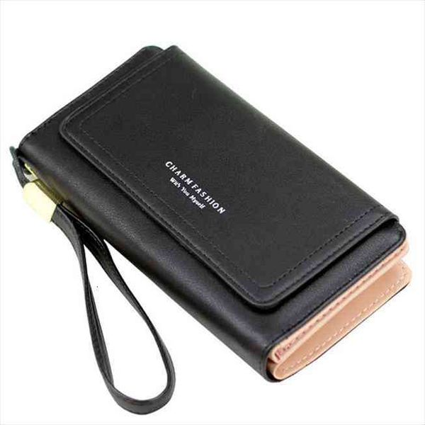 

women wallets lady purses cards holder fold vintage money bag zipper coin purse pocket long woman wallet handbags pouch notecaes, Red;black