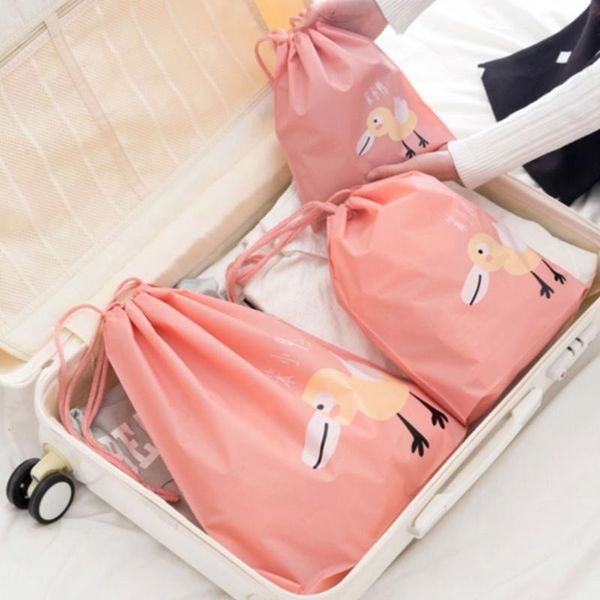 

storage bags travel bag portable waterproof cartoon pouch suitcase shoes underwear organizer clothes packing drawstring