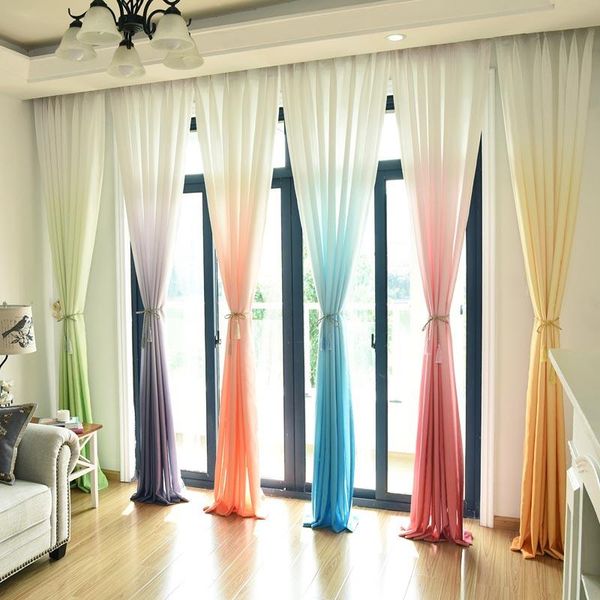 

gradient roman curtains for living room tulle bedroom modern window kitchen blackout and hall curtain & drapes