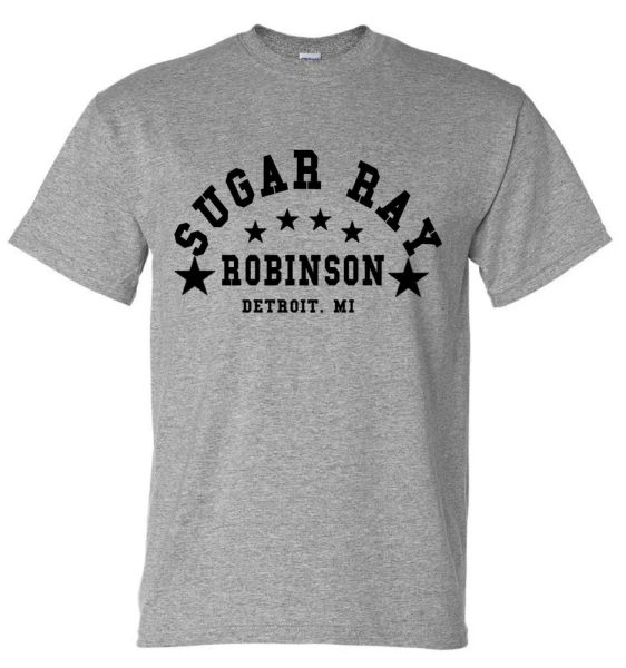 

sugar ray robinson boxing training gym t-shirt, White;black