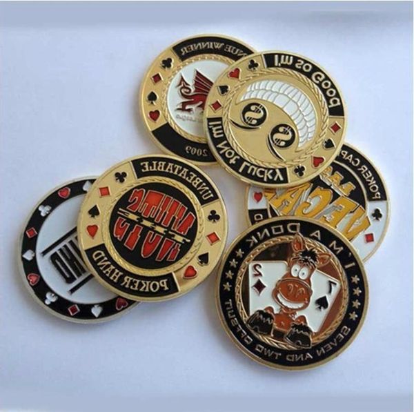 

metal banker press card poker chips texas hold'em accessories souvenir commemorative coins protector party favor
