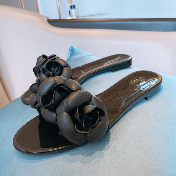 

flat solid classic women new fashion designer slipper black rose beach summer casual sandals