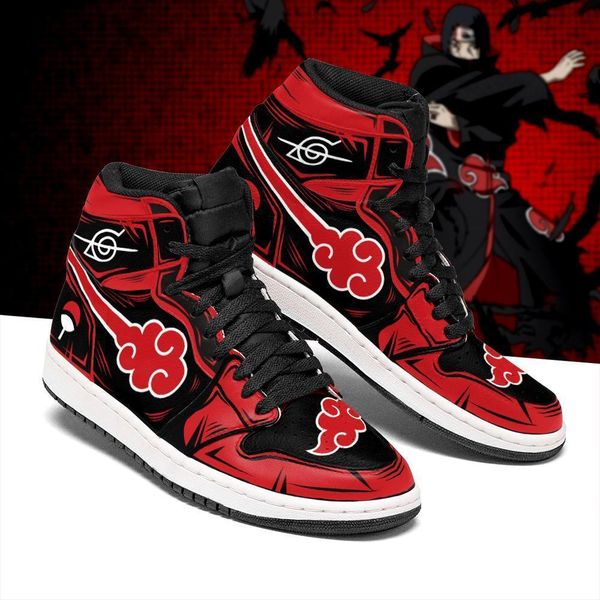 

akatsuki itachi sneakers custom symbol anime shoes