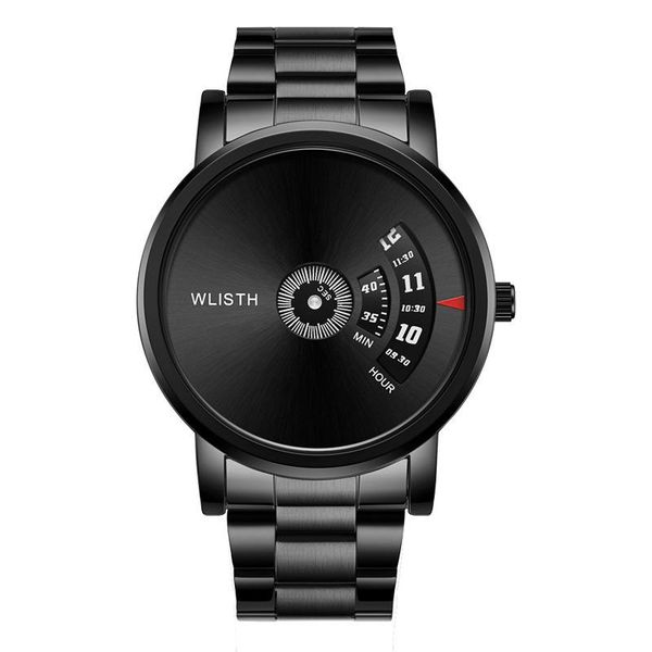 

wristwatches mens watches personality minimalist water resistant creative rotating dial gifts for men reloj hombre, Slivery;brown