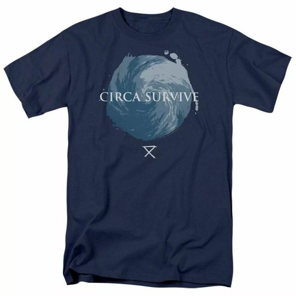 

circa survive storm t shirt mens licensed merch rock band tee navy, White;black