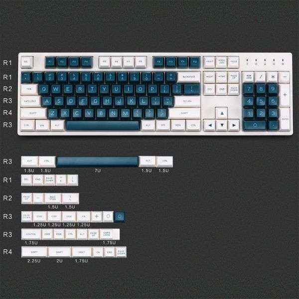 

keyboards diy 139 keys abs green white sa keycaps for cherry mx switch mechanical game keyboard decoration replace key caps