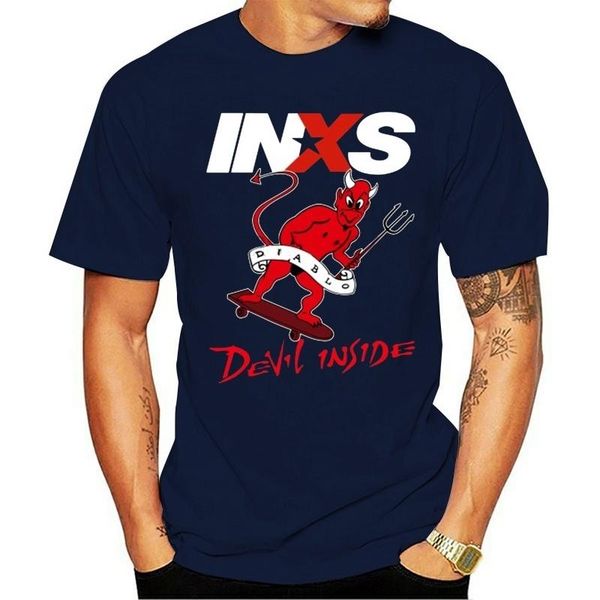 

men's t-shirts t-shirt with devil print inside, inxs, 2021, White;black
