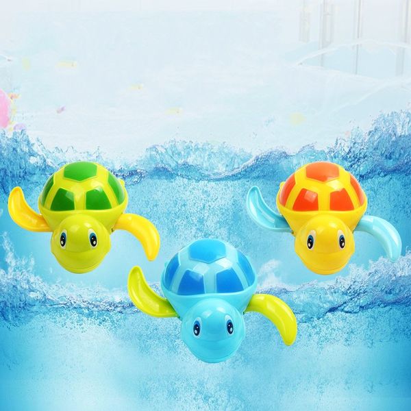 

3pcs cute cartoon tortoise toys baby bath toys floating swim turtle wound chain clockwork kids beach pool bath toys swimming animal 194 b3