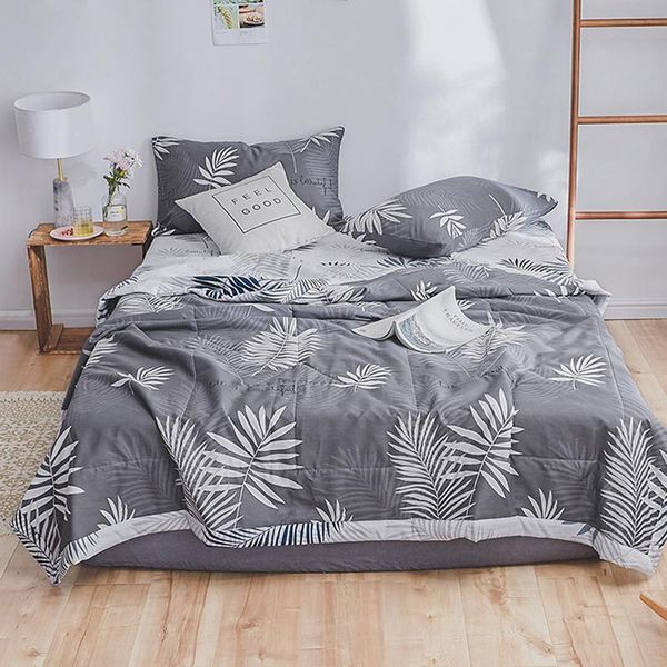

comforters & sets cotton summer quilts blanket cover twin queen blankets thin comforter single double quilt home textiles duvet bedding leaf