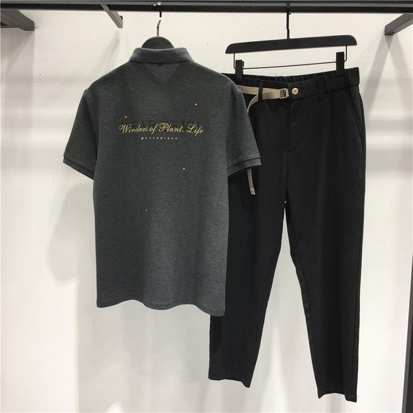 

men's polos clothing 2021 summer cotton polyester gray embroidery casual business customized with own logo, White;black