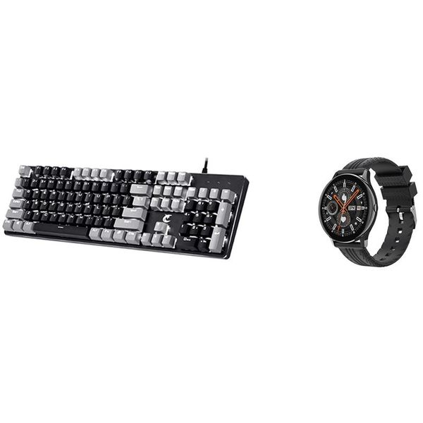 

real mechanical keyboard backlit rgb led gaming with s8 smart watch keyboards