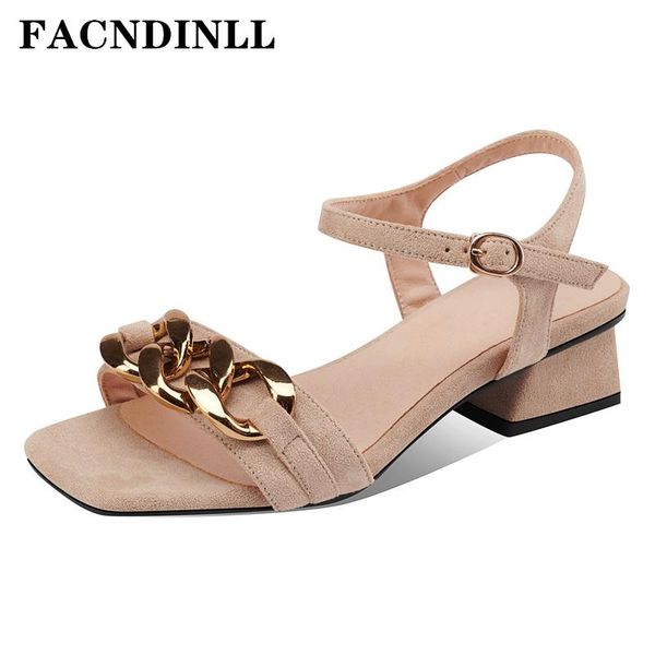 

sandals women shoes 2021 summer thick med heels black beige dress party office ladies woman gladiator 34-43