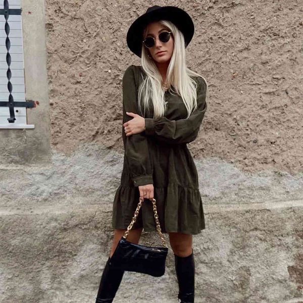 

dresses 100% cotton shirt-style long sleeves pleated chic vintage short women vestidos femme robe, Black;gray