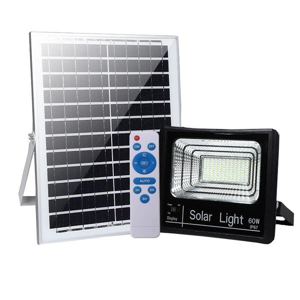 Lâmpadas de inundação solar luzes ao ar livre do anoitecer para amanhecer IP67 impermeável controle remoto segurança de segurança solar Auto on / off para jardim pátio pátio