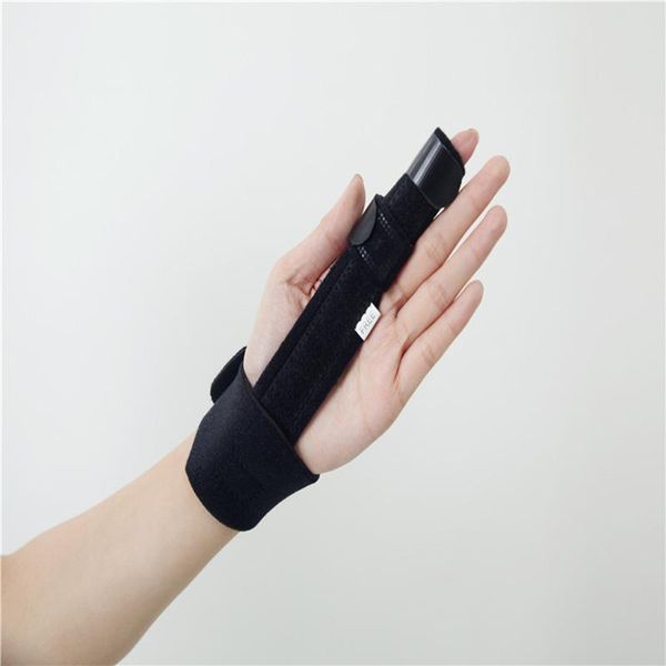 

wrist support finger splint immobilizer thumb waist adjustable stabilizer guard fi-19ing, Black;red