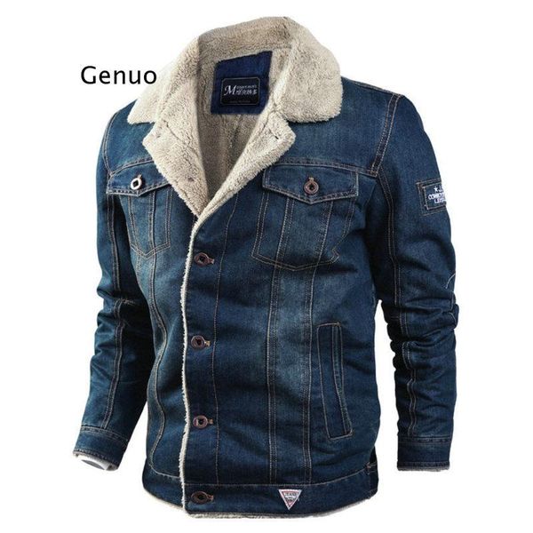 

men's jackets brand denim mens jacket autumn winter military jeans men thick warm bomber army coats, Black;brown