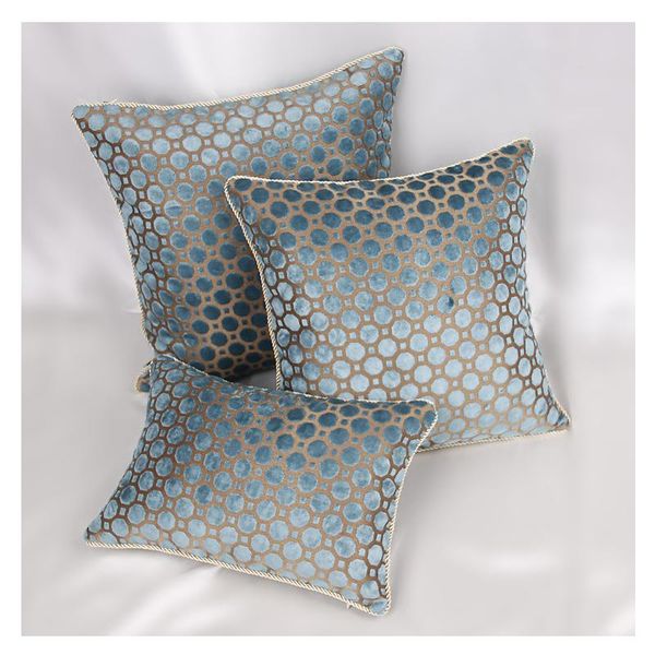 

luxury blue endless cushion covers for sofa decorative square/rectangle throw pillowcase bedroom velvet cover 45*45 cushion/decorative pillo