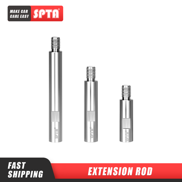 

spta stainless steel rotary extension shaft set 75mm+100mm+140mm 5/8-11/m14/m16 thread for polishing polisher pad backing plate