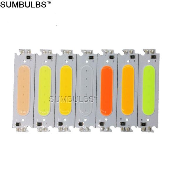 

12v led module cob light source colorful 60*15mm 2w dc12-24v diy chip bulb lamp 6cm white red blue green purple modules