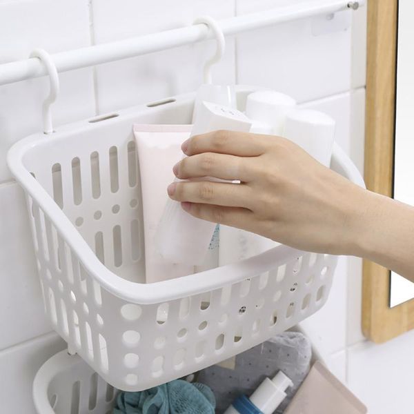 

plastic hanging shower basket with hook home storage for bathroom kitchen holder baskets