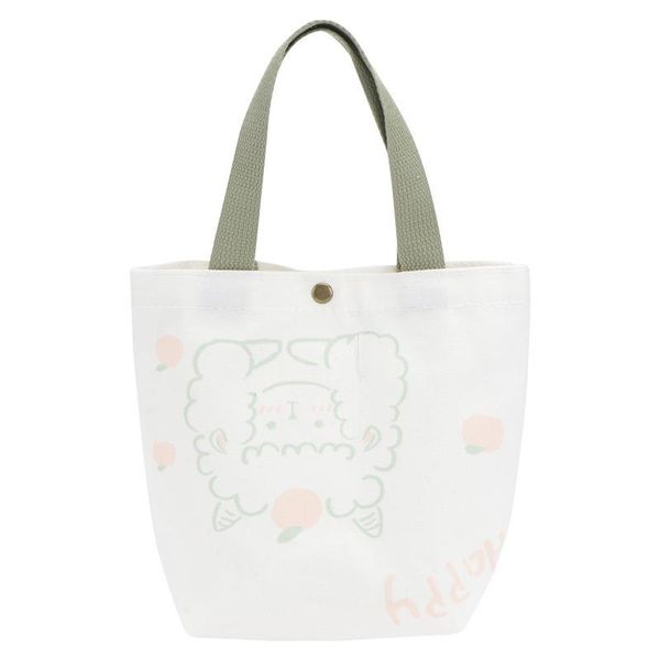 

storage bags 1pc portable canvas bag cartoon pouch shoulder student